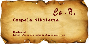 Csepela Nikoletta névjegykártya